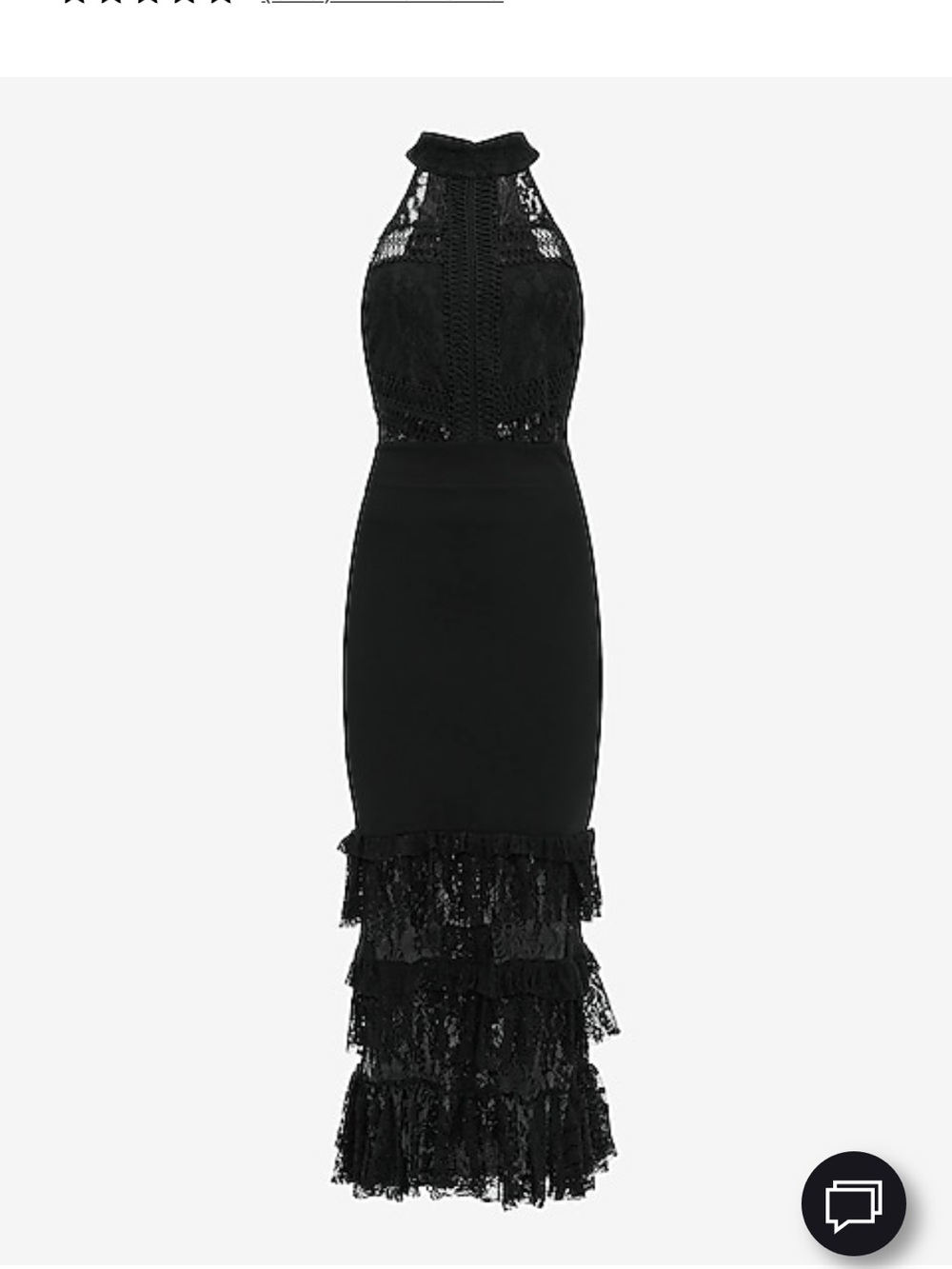 Black Lace Halter Maxi Dress by Bebe x Express